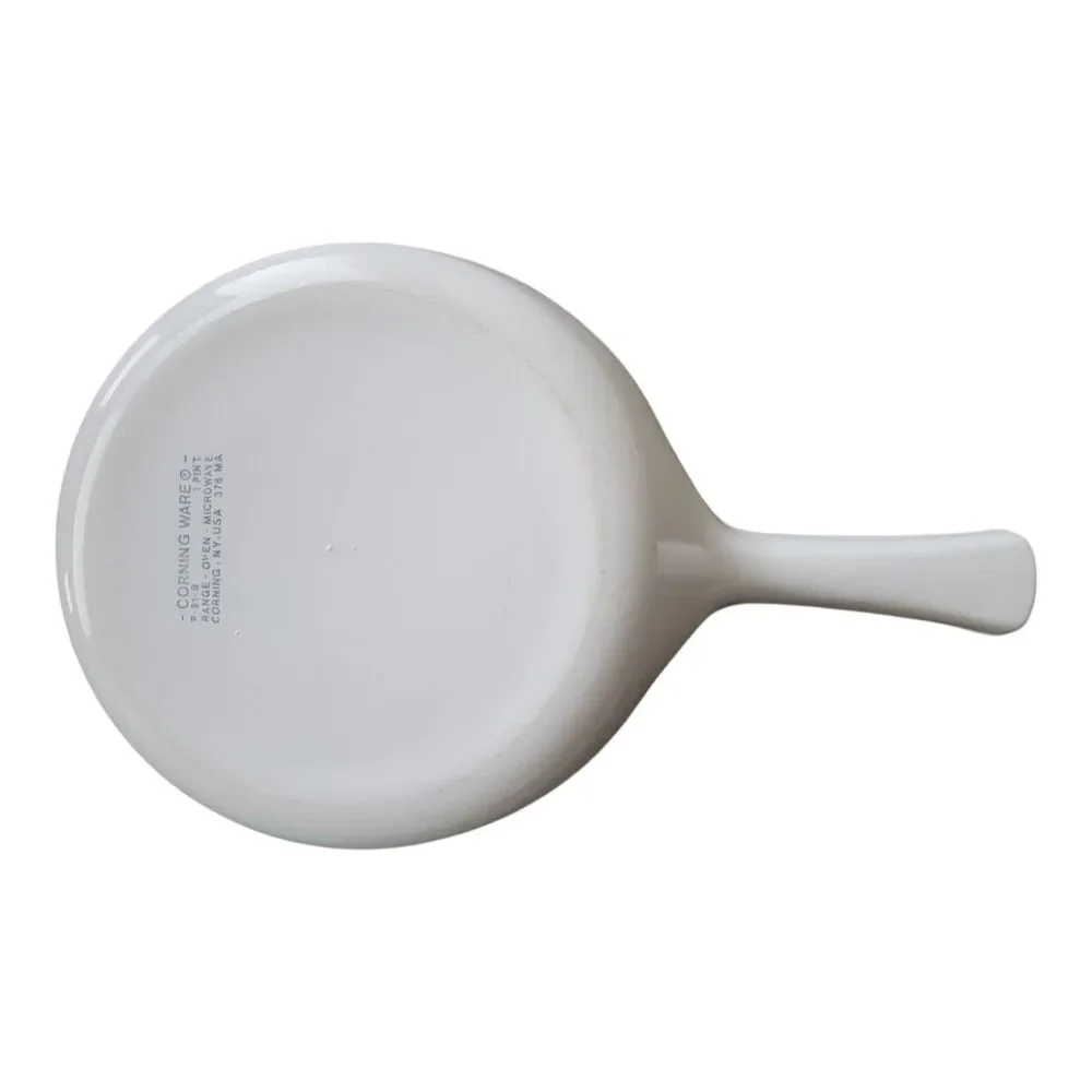 VTG Corning Ware Blue Cornflower 1 Pint P-81-B 6" White Sauce Pan Baking Oven - Picture 3 of 4